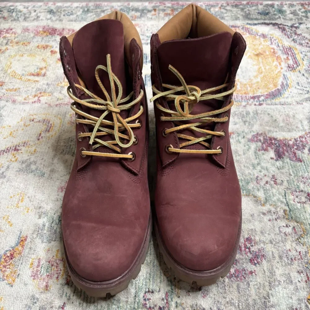 Timberland Premium 6 Inch Boots Burgundy